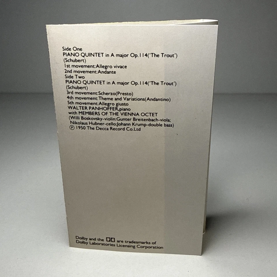 Mozart Clarinet Quintet #1 : Vintage Tape Cassette - Image 2 of 4