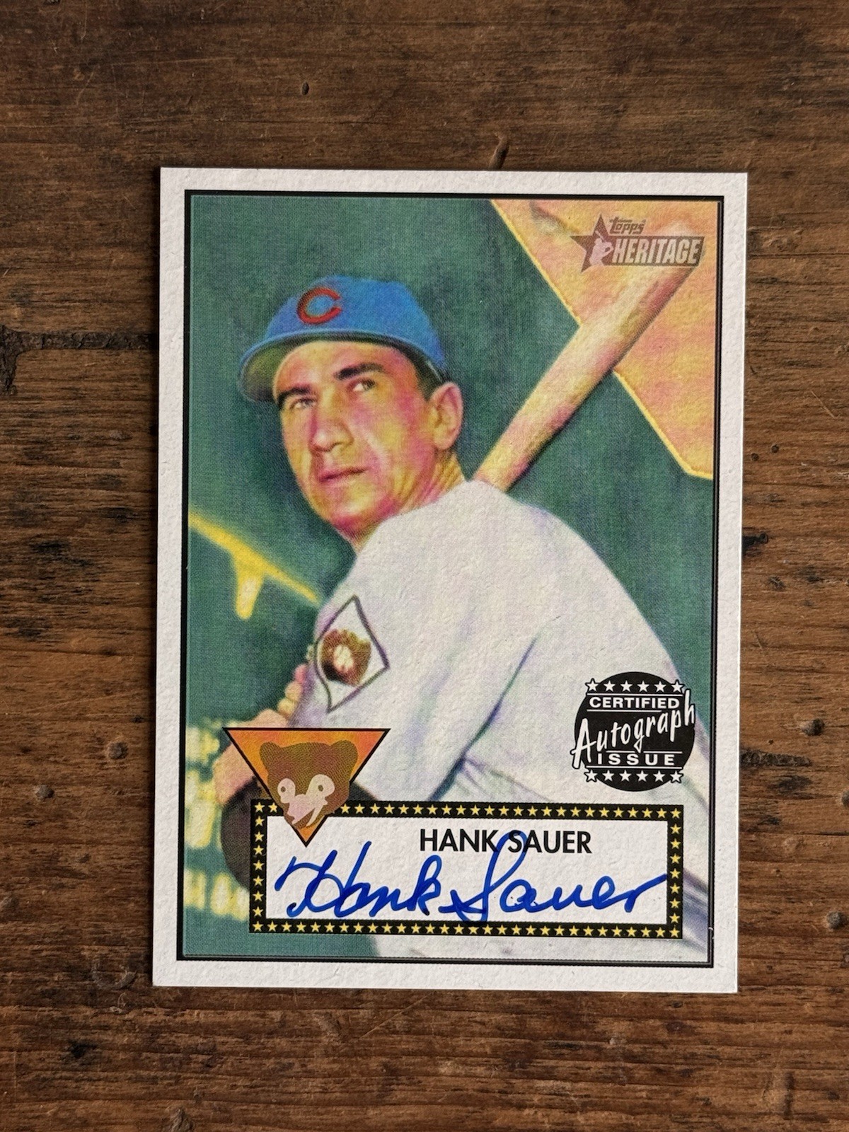 2001 Topps Heritage Baseball Real One Autograph - Hank Sauer #THA-HS