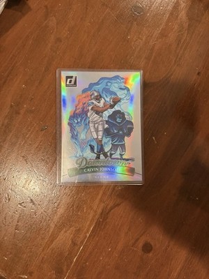 2025 Donruss Jumbo Calvin Johnson Downtown #4 Oversize Card Detroit Lions
