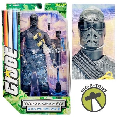 G.I. Joe Ninja Commando Code Name Snake Eyes Action Figure 2008 Hasbro 65279