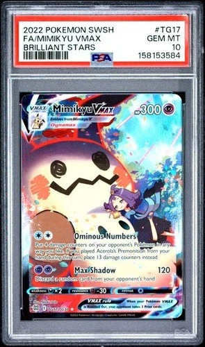 PSA 10 Mimikyu Vmax TG17/TG30 Pokemon Brilliant Stars Trainer Gallery