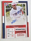 2017 Contenders Draft Picks Julio Rodriguez International Ticket autographed #3 — photo 1