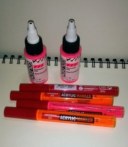Golden Fluid Acrylic Fluorescent Paint, Amsterdam Acrylic Markers FREE SHIPPING