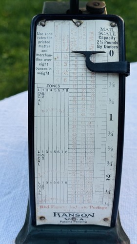 Vtg  Hanson Model# 1932 Made in the USA 2.5 lb limit mail scale - Picture 4 of 24