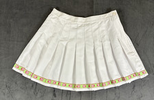 Vintage 90s LILLY PULITZER Pleated Short Skirt Ladybug Trim Size 10 Free Ship