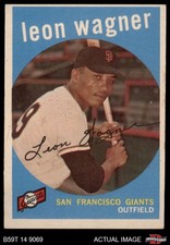 1959 Topps #257 Leon Wagner Giants RC 4 - VG/EX