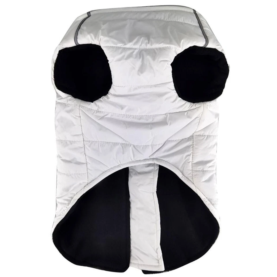 Doggie Design Zip-up Dog Puffer Vest - White, Sizes XS-XL - Image 2 of 2