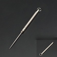 Hot Titanium EDC Toothpick With Protective Case Holder Keychain Multi Tool Gift