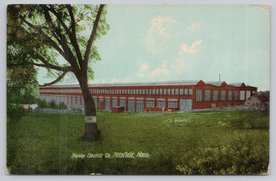 #ad Stanley Electric Company Pittsfield Massachusetts MA DB Postcard $5.55