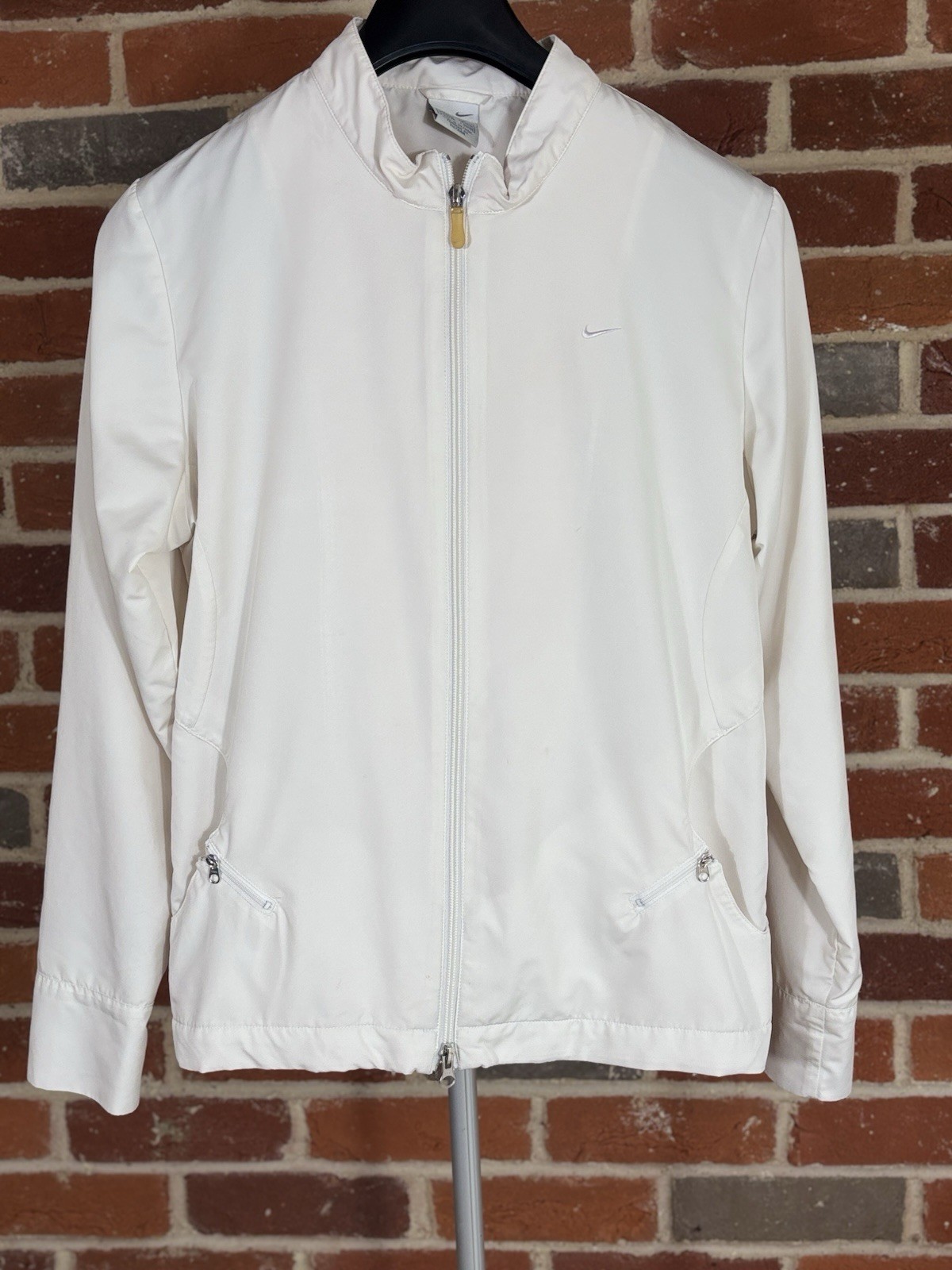 SACAI X NIKE Nike Vintage Y2K Crema Track Jacket Etichetta Argento RARA. Ottime condizioni GRANDE