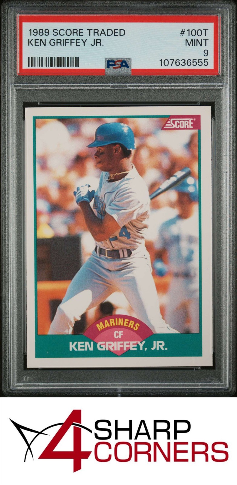 1989 SCORE TRADED #100T KEN GRIFFEY JR. RC MARINERS HOF PSA 9