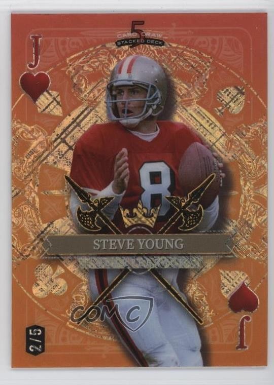 2024 5 Card Draw Stacked Deck Promo Orange Cross Hatch Foil 2/5 Steve Young rw8