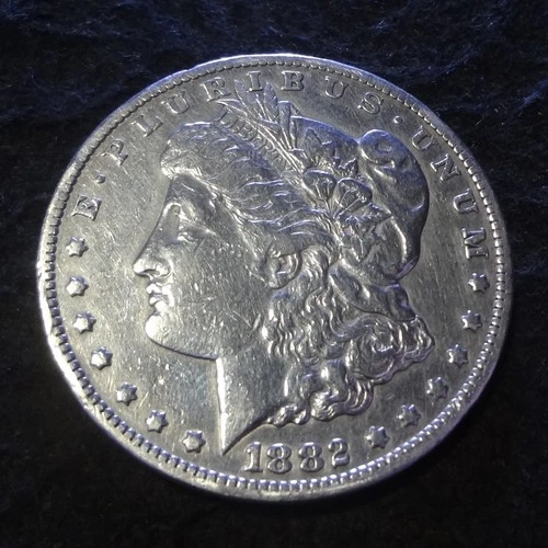 1882-CC Morgan Silver Dollar - Solid XF details from the Carson City Mint