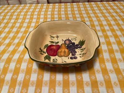 Home Trends Granada Dish Casserole Hand Painted Ceramic