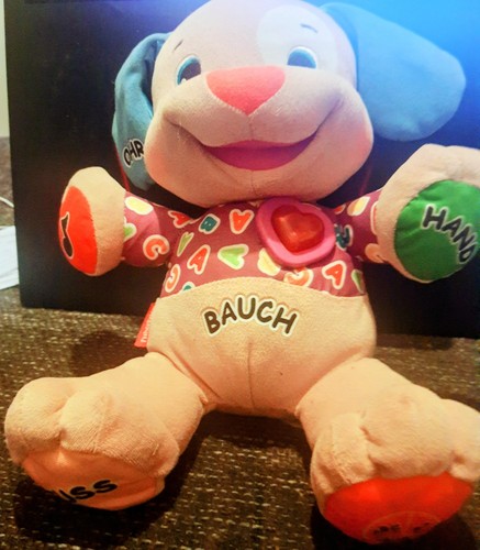 Fisher Price Lernspielzeug Lernspaß Hündchen Hund interakt. Kuscheltier - Bild 1 von 8