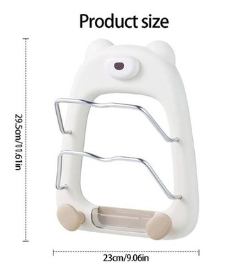 Space-Saving Suction-Mounted Durable Easy-To-Install Suction Wall Pot Lid Holder