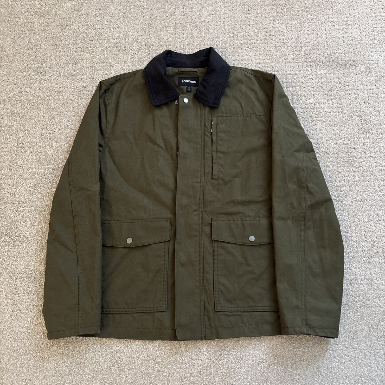Bonobos The Waxed Field Jacket Size M Dark Olive The British Millerain Full Zip