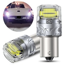 2x 1156 LED Tail Brake Stop Reverse Parking Turn Signal Light Bulbs White EPY