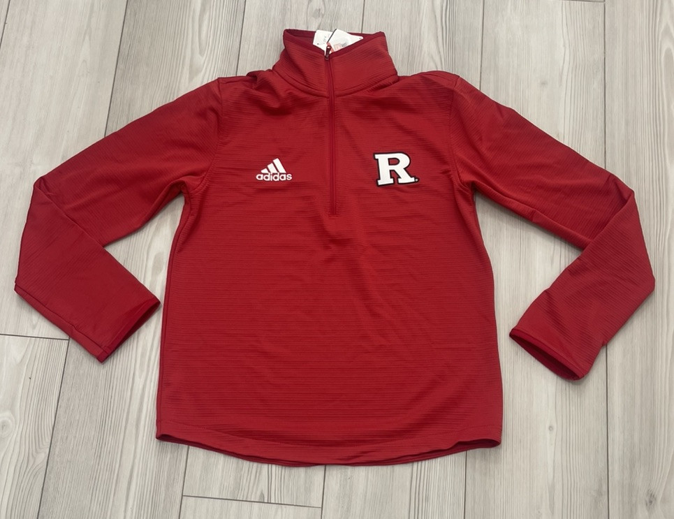 Adidas Rutgers Scarlet Knights 1/4 Zip Women's Shirt Size