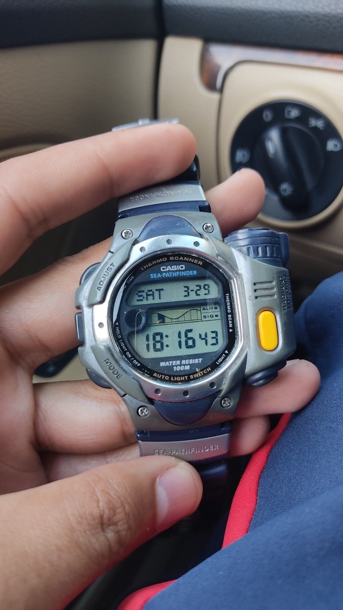 Casio Thermo Scanner Sea Pathfinder Digital Watch Spf-10 Casio Thermo Scanner Sea Pathfinder Digital Watch Spf-10