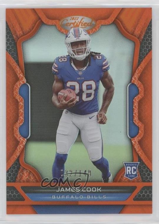 2022 Certified Rookies Mirror Orange 32/149 James Cook #109 Rookie RC rf2