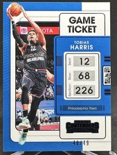 Tobias Harris 2021-22 Panini Contenders Game Ticket Blue /49 #87