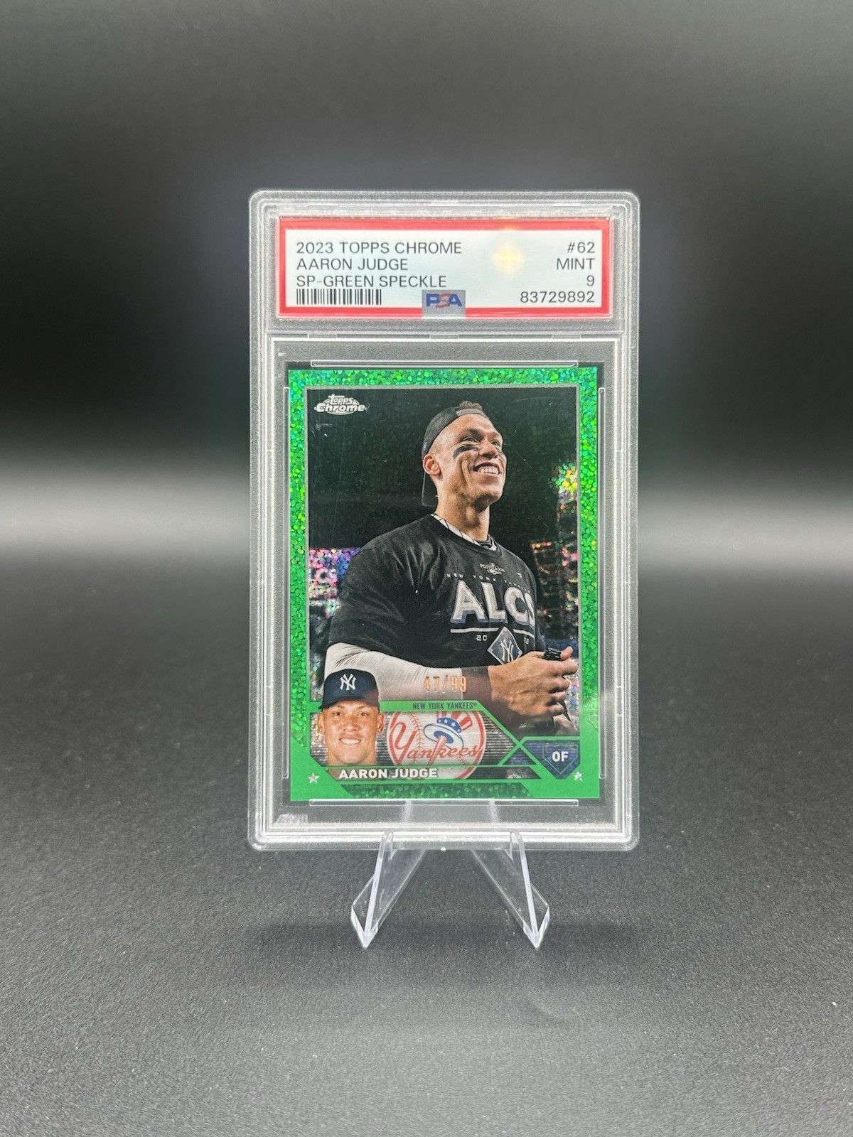 2023 Topps Chrome - Image Variation Aaron Judge #62 Green Speckle Refractor /99
