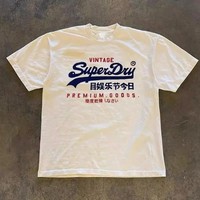 Superdry T-Shirt Short Sleeve Crew Neck Top VL Classic Relaxed Tee Blue Grey Red