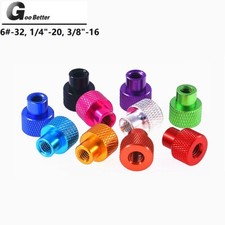6 -32 1/4"-20 3/8"-16 Aluminum Knurled Thumb Nut Hand Grip Knob Though Hole Nuts
