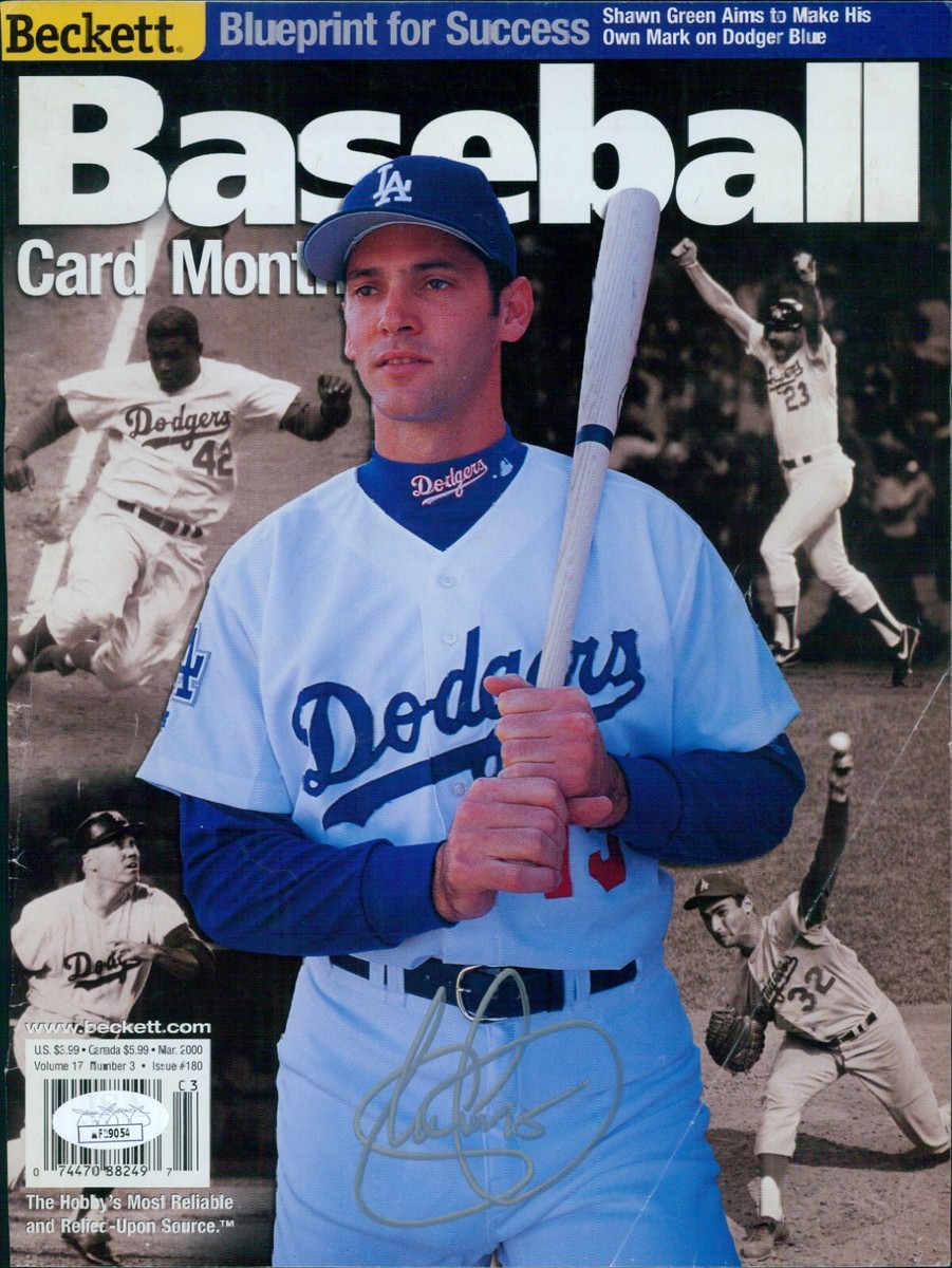 Shawn Green Los Angeles Dodgers Signed Magazine Cover Page JSA