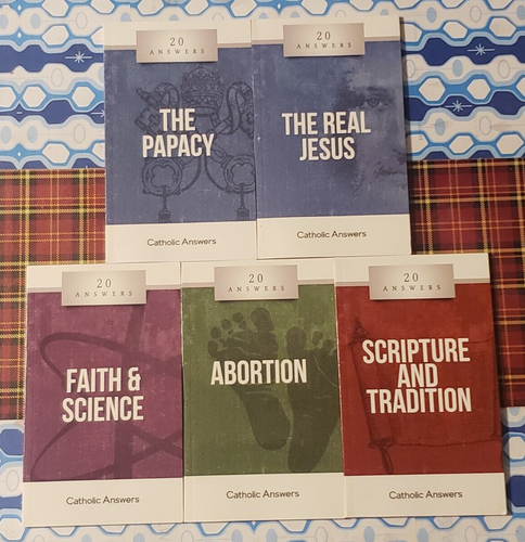LOT OF 4 PAPERBACK BOOKS - CATHOLIC ANSWERS - 20 ANSWERS - SEE PHOTOS FOR TITLES - Picture 1 of 2