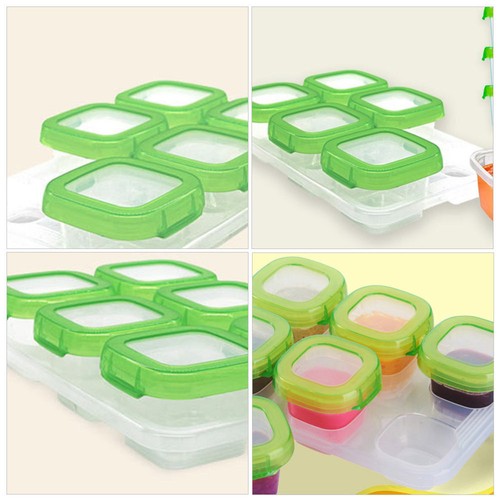 6 Stück Nahrungsergänzungsbox Baby Ergänzung Gefrierbare Behälter Auslaufsicher - Bild 8 von 12