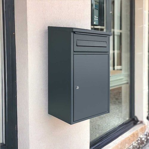 Outdoor Wand Paket & Briefkasten abschließbar - Specht - Kieselgrau - Bild 8 von 12