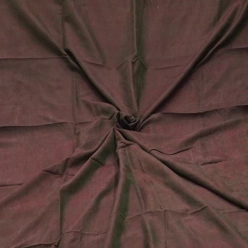Reste de sari de soie crêpe 100 % pure vert vintage, chute de soie de