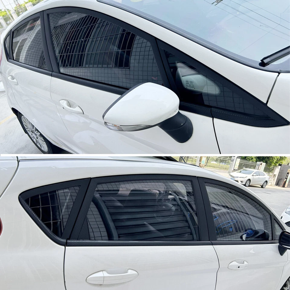 Superposición de apagón de eliminación de cromo para Ford Fiesta 2009-2014 moldura de ventana Foto 4 de 4