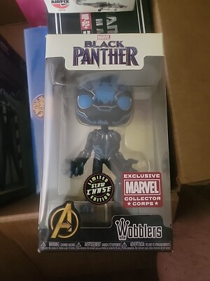 Black Panther Glow Chase Marvel Collector Corps Funko Wobblers