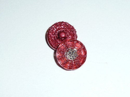 Czech Glass Flower Button Infinity Flower Burnt Umber w/ HP Silver Accents 13mm - Picture 8 of 9