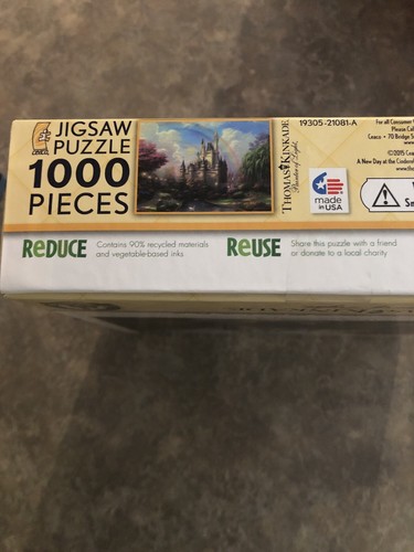 Disney Parks Kinkade A New Day At The Cinderella Castle 1000 Piece Puzzle - Picture 12 of 12