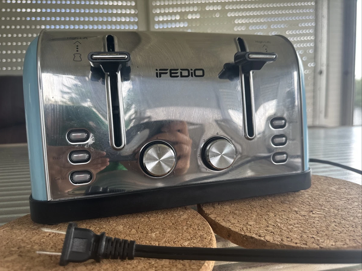 iFedio Toaster 4 Slice Extra Wide Slots Stainless Steel Toasters the Best 4  Slic