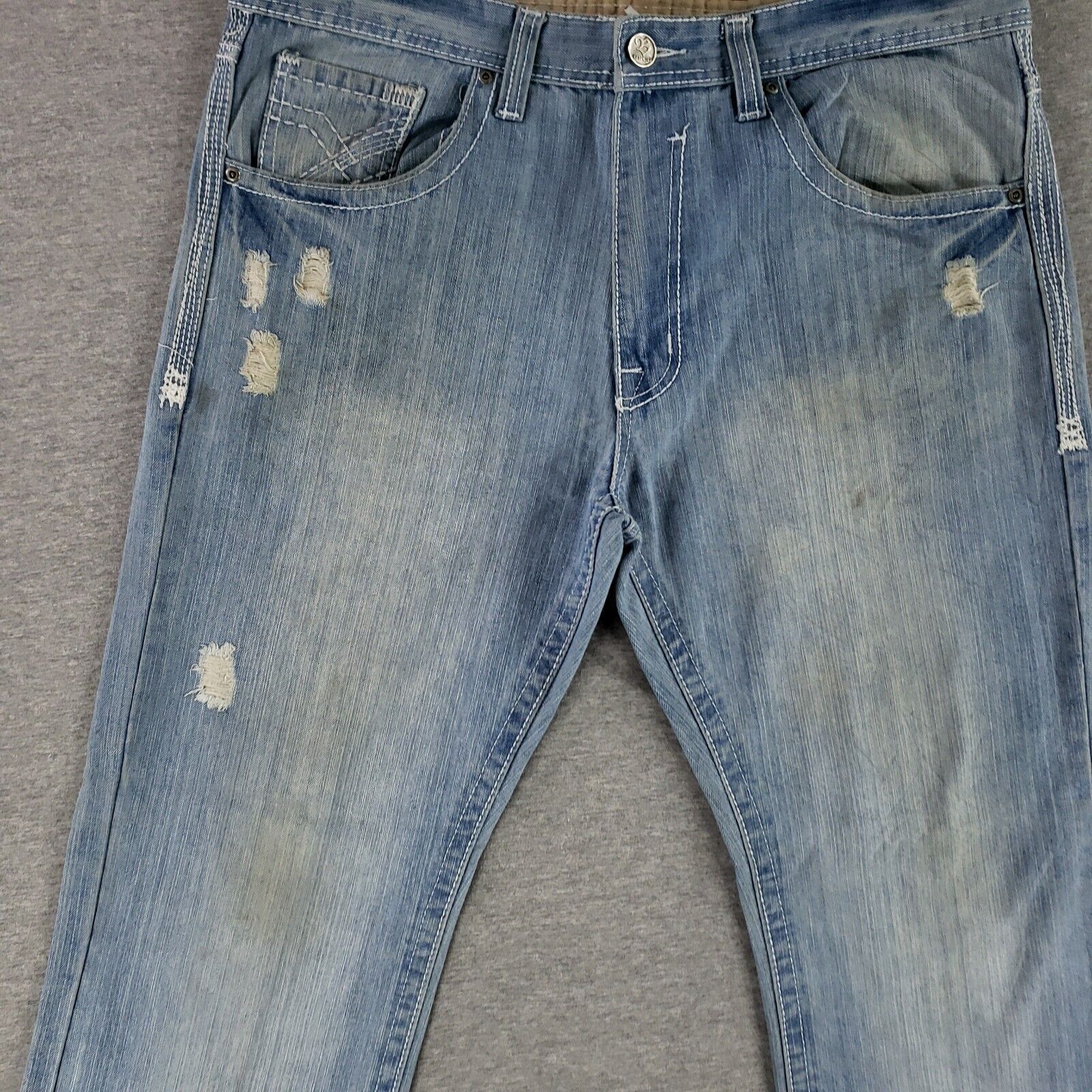 Basic Code 38x32 Blue Jeans Old School Retro Stra… - image 2