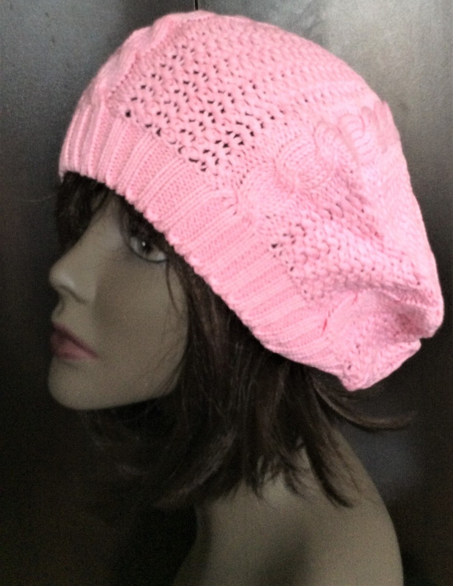 Oversized Round Fashion Braided Knitted Beret Hat Celebrity 