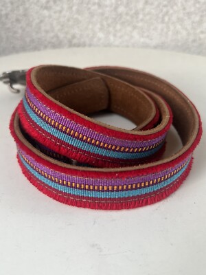 Leatherock Southwestern Striped Belt Fabric Silver Buckle 32  display picture 1