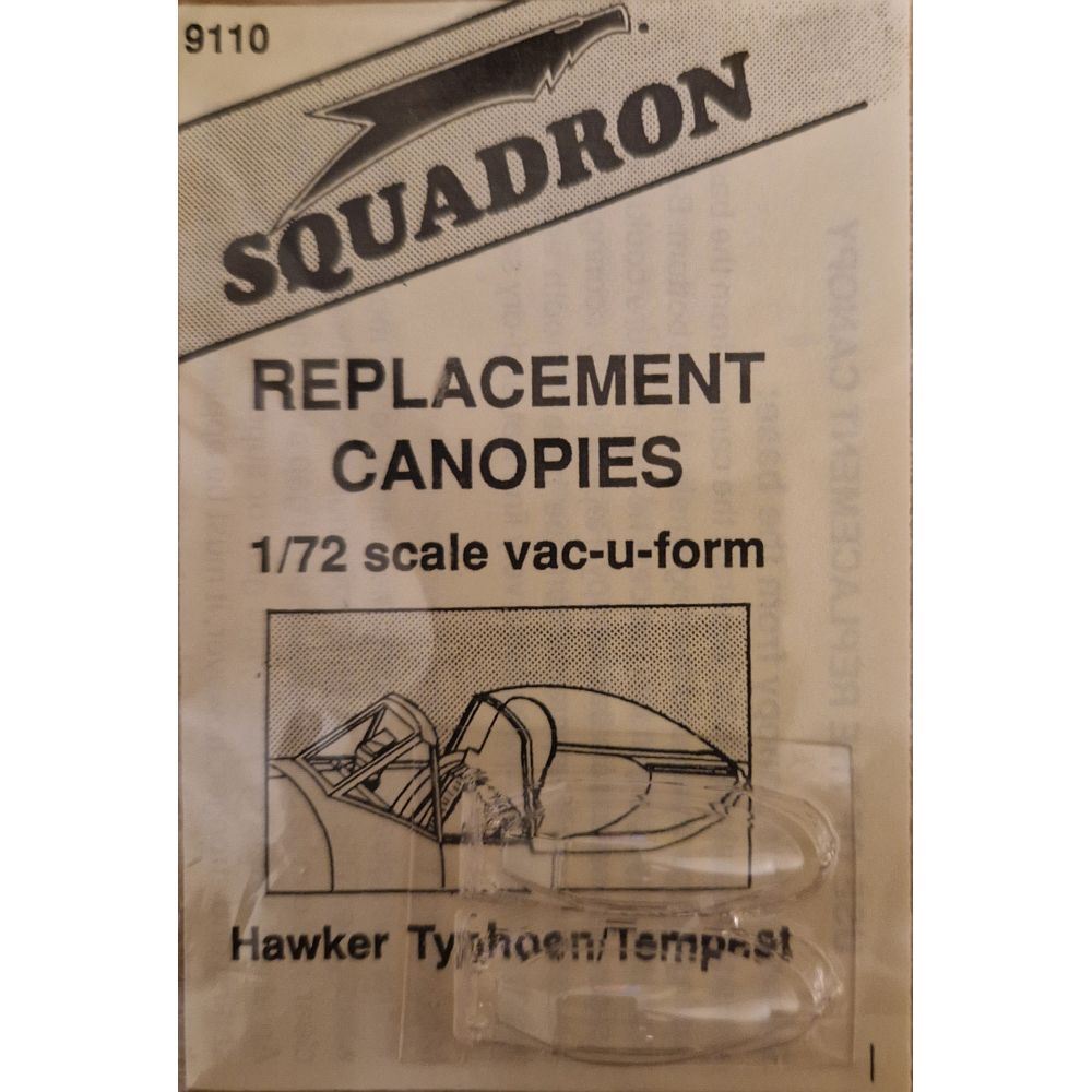 Squadron SQ9110 Canopy - Hawker Typhoon / Tempest Airfix 1/72