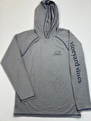 Vineyard Vines Performance Hoodie Mens Extra Small XS Gray Stretch  Lightweight