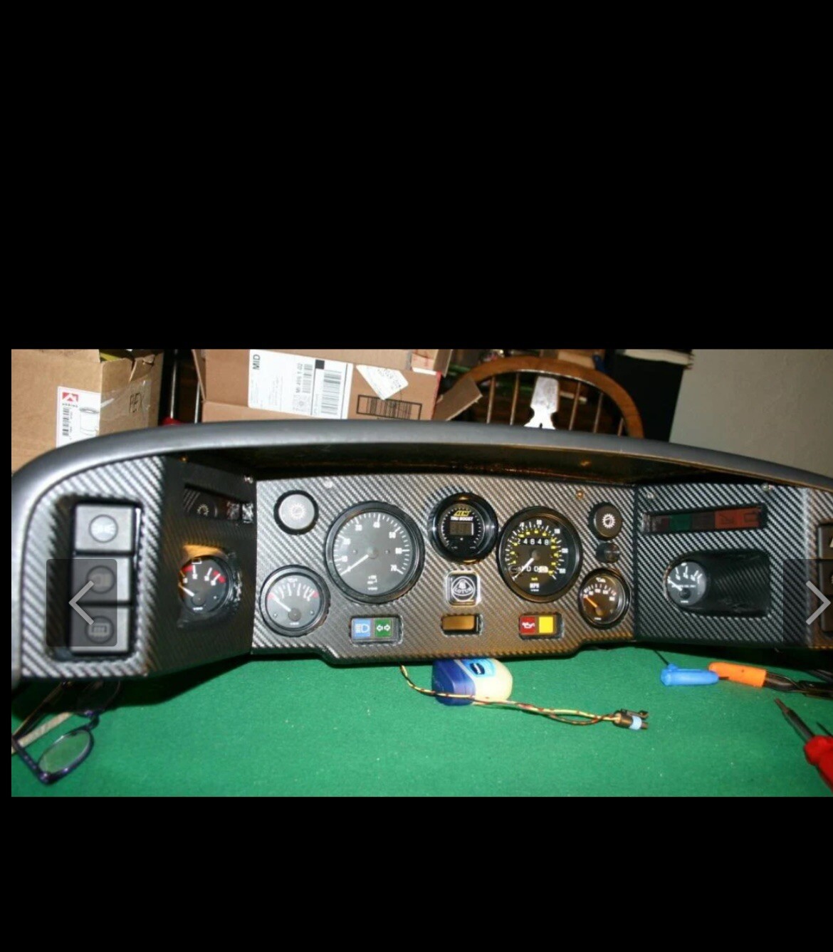 1988+ Lotus Esprit Carbon Fiber Dash Panels Overlay