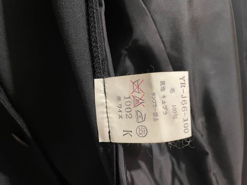 Y's YOHJI YAMAMOTO Ladies 3 Button Tailored Jacket Size S Black Solid USED - Picture 14 of 14