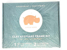 NEW Little Hippo Baby Handprint Footprint Kit Clay Picture Frame Gift Keepsake