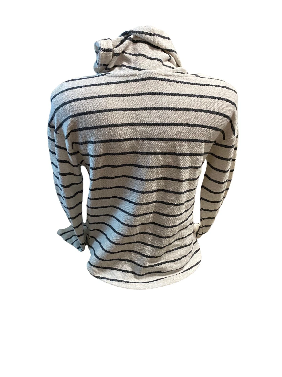 OFF WHITE Paper Crane Anthropologie maglione donna a righe cropped felpa con cappuccio spiaggia taglia XS