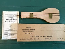 Vtg Chelsea RUG HOOKING/Making TOOL Shuttle Sliding Needle Punch Hooked Rug Hook