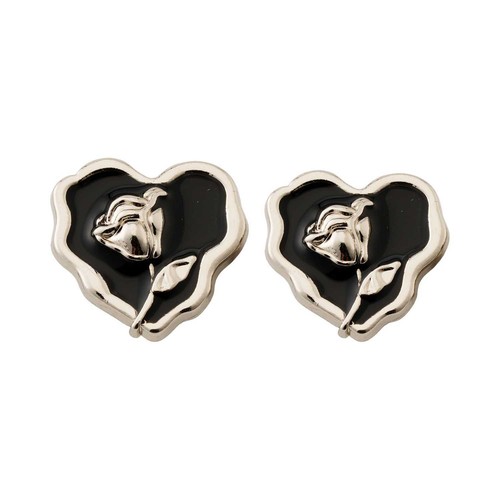 5pcs Rose Embossed Heart shape Metal Buttons for Sewing DIY 18/23mm - Picture 5 of 10